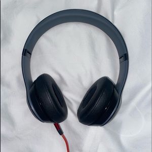 Black and red Beats Solo Headphones.